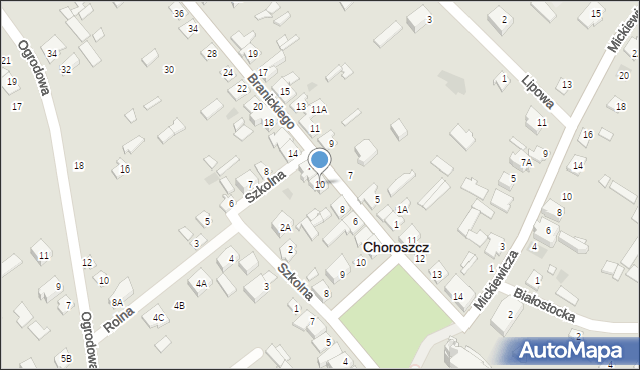 Choroszcz, Branickiego Jana Klemensa, 10, mapa Choroszcz