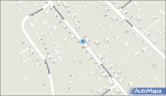 Choroszcz, Branickiego Jana Klemensa, 36, mapa Choroszcz