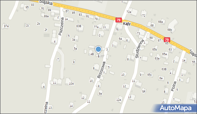 Chrzanów, Brzozowa, 6, mapa Chrzanów