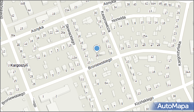 Ciechanów, Broniewskiego Władysława, 15, mapa Ciechanów