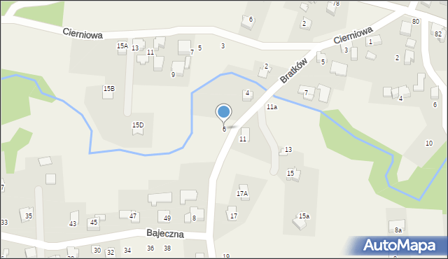 Czaniec, Bratków, 6, mapa Czaniec