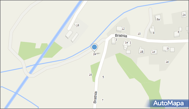 Czaniec, Bratnia, 14, mapa Czaniec