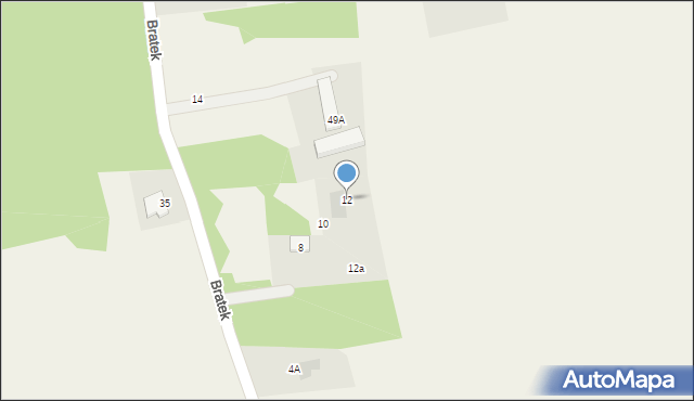 Czapielsk, Bratek, 12, mapa Czapielsk