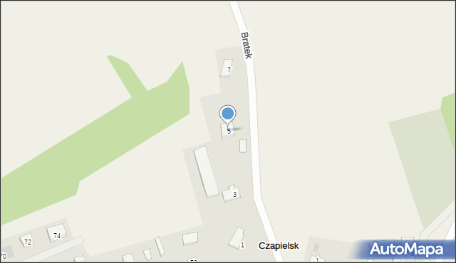 Czapielsk, Bratek, 5, mapa Czapielsk