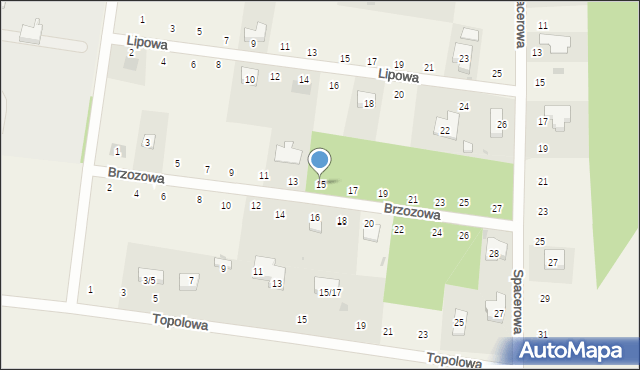 Czarnocin, Brzozowa, 15, mapa Czarnocin