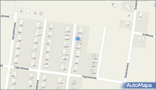 Czarnowo, Brzozowa, 20B/1, mapa Czarnowo