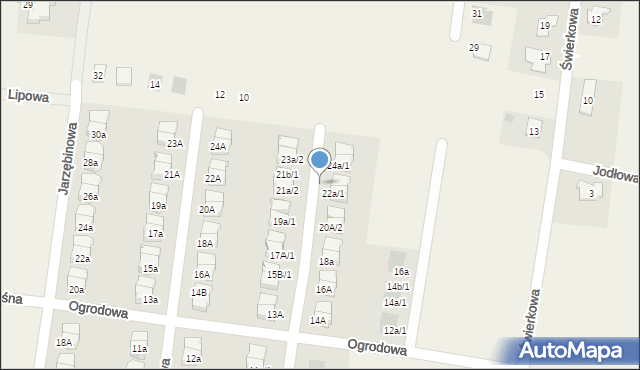 Czarnowo, Brzozowa, 22b, mapa Czarnowo