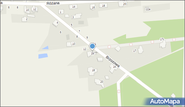 Czeczotki, Brzozowa, 14, mapa Czeczotki