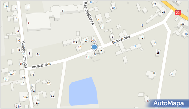 Czersk, Browarowa, 9, mapa Czersk