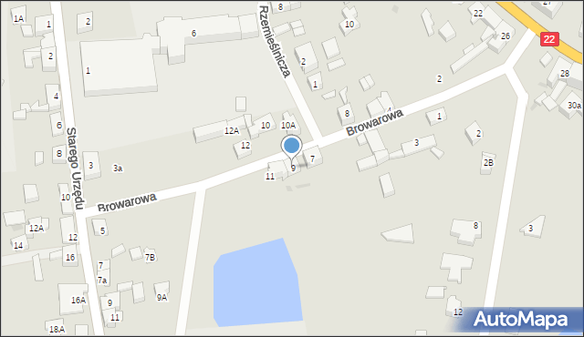 Czersk, Browarowa, 9, mapa Czersk