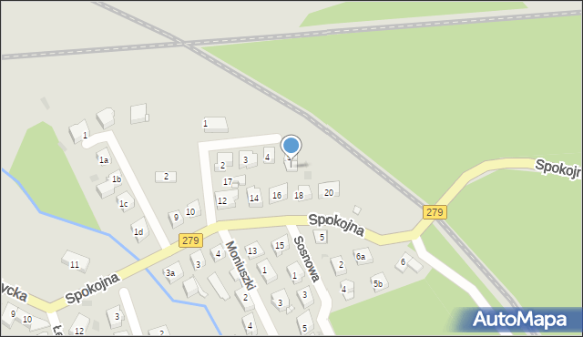 Czerwieńsk, Brzozowa, 5a, mapa Czerwieńsk