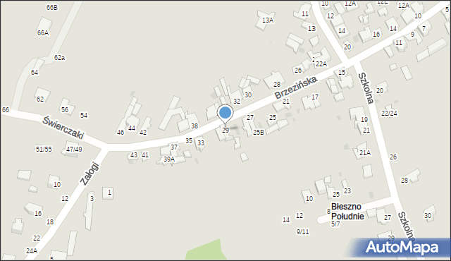 Częstochowa, Brzezińska, 29, mapa Częstochowy