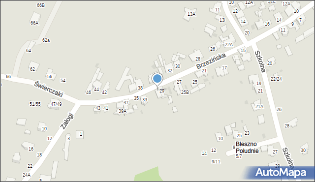 Częstochowa, Brzezińska, 31, mapa Częstochowy