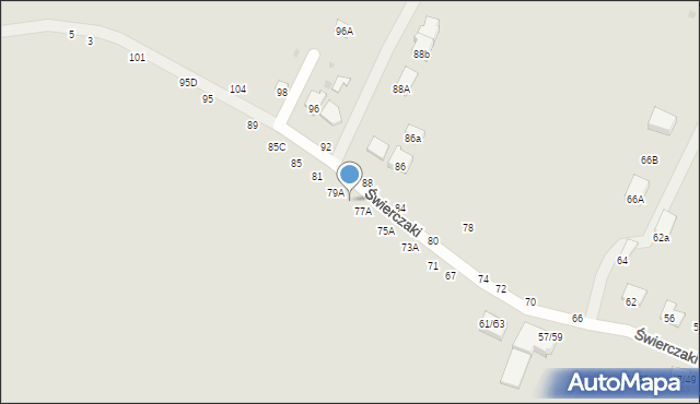 Częstochowa, Brzezińska, 77C, mapa Częstochowy