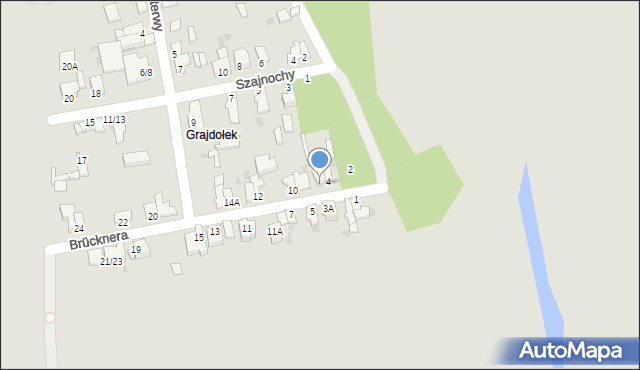 Częstochowa, Brücknera Aleksandra, 6, mapa Częstochowy