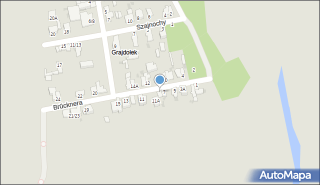 Częstochowa, Brücknera Aleksandra, 9, mapa Częstochowy