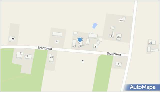 Dąbrowa, Brzozowa, 8, mapa Dąbrowa