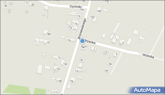 Dąbrowa Górnicza, Broniewskiego, 73e, mapa Dąbrowa Górnicza