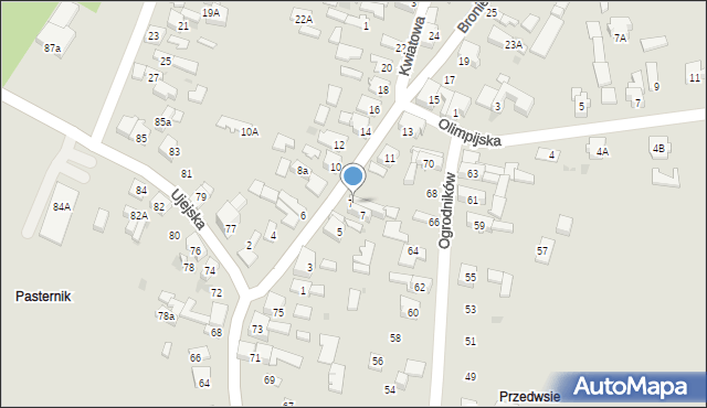 Dąbrowa Górnicza, Broniewskiego, 7a, mapa Dąbrowa Górnicza