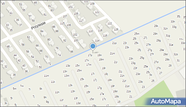 Domaszczyn, Brzozowa, 19p, mapa Domaszczyn