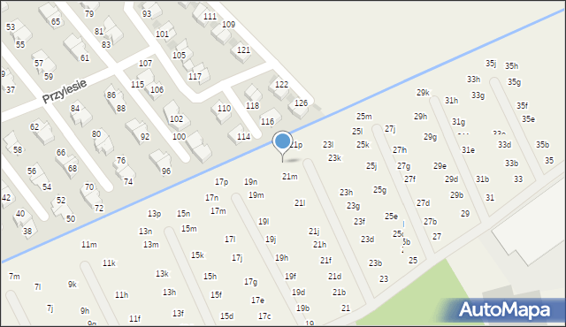 Domaszczyn, Brzozowa, 21n, mapa Domaszczyn