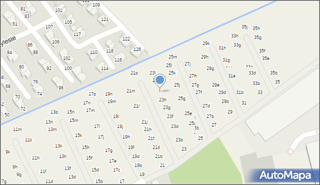 Domaszczyn, Brzozowa, 23j, mapa Domaszczyn