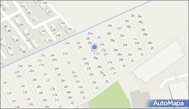 Domaszczyn, Brzozowa, 25h, mapa Domaszczyn