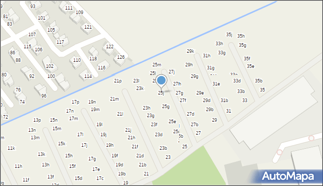 Domaszczyn, Brzozowa, 25j, mapa Domaszczyn