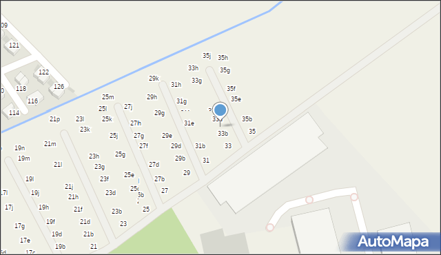 Domaszczyn, Brzozowa, 33c, mapa Domaszczyn