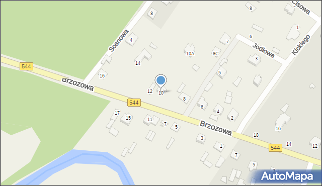 Drężewo, Brzozowa, 10, mapa Drężewo