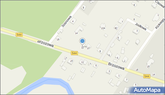 Drężewo, Brzozowa, 12, mapa Drężewo