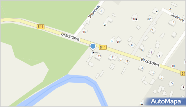 Drężewo, Brzozowa, 17, mapa Drężewo