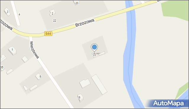 Drężewo, Brzozowa, 21, mapa Drężewo