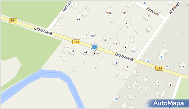 Drężewo, Brzozowa, 7, mapa Drężewo