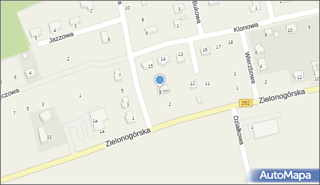 Droszków, Brzozowa, 4, mapa Droszków