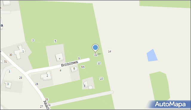 Drwęsa, Brzozowa, 11, mapa Drwęsa