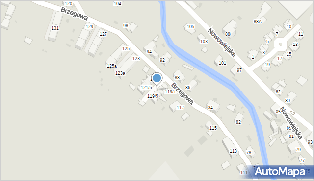 Dzierżoniów, Brzegowa, 119/3, mapa Dzierżoniów