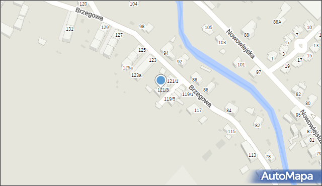 Dzierżoniów, Brzegowa, 121/6, mapa Dzierżoniów