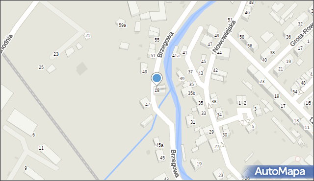 Dzierżoniów, Brzegowa, 18, mapa Dzierżoniów