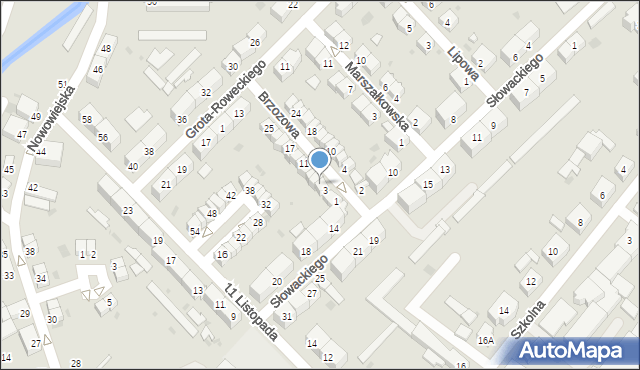 Dzierżoniów, Brzozowa, 5, mapa Dzierżoniów