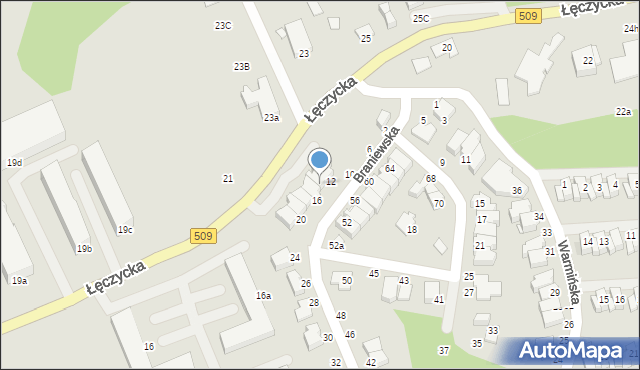 Elbląg, Braniewska, 14, mapa Elbląga