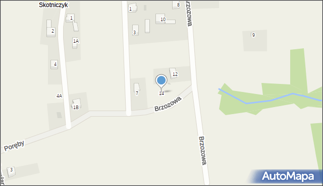 Gilowice, Brzozowa, 14, mapa Gilowice