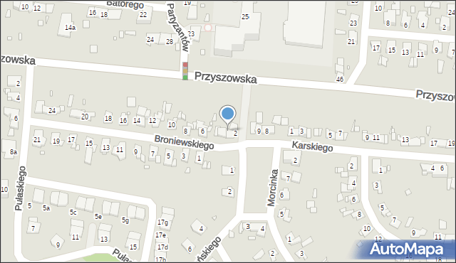 Gliwice, Broniewskiego Władysława, 4, mapa Gliwic
