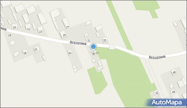 Godzianów, Brzozowa, 30, mapa Godzianów