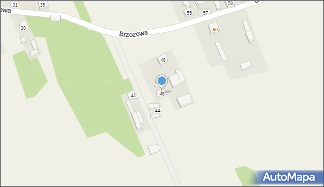 Godzianów, Brzozowa, 46, mapa Godzianów