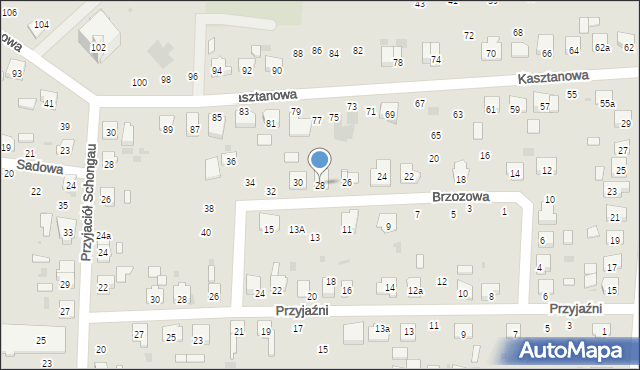 Gogolin, Brzozowa, 28, mapa Gogolin