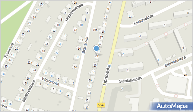 Golub-Dobrzyń, Brzozowa, 23, mapa Golub-Dobrzyń