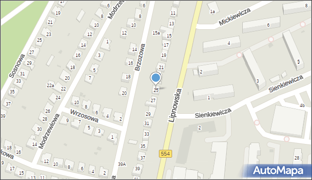 Golub-Dobrzyń, Brzozowa, 25, mapa Golub-Dobrzyń