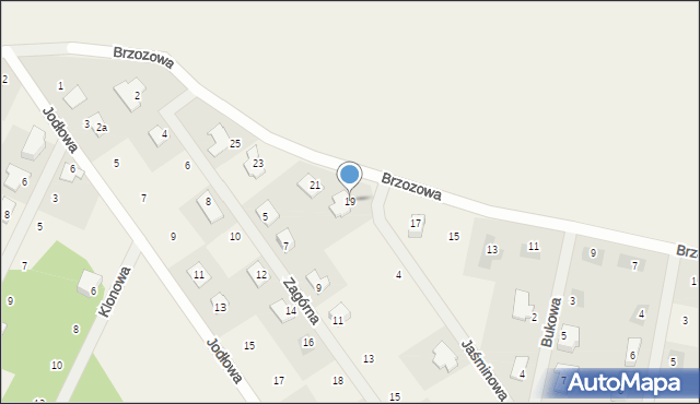 Górki, Brzozowa, 19, mapa Górki