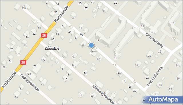 Gorlice, Broniewskiego Władysława, 10, mapa Gorlic